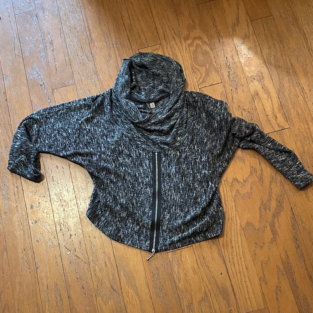 Comfy USA Charcoal Cowl Neck Sweater